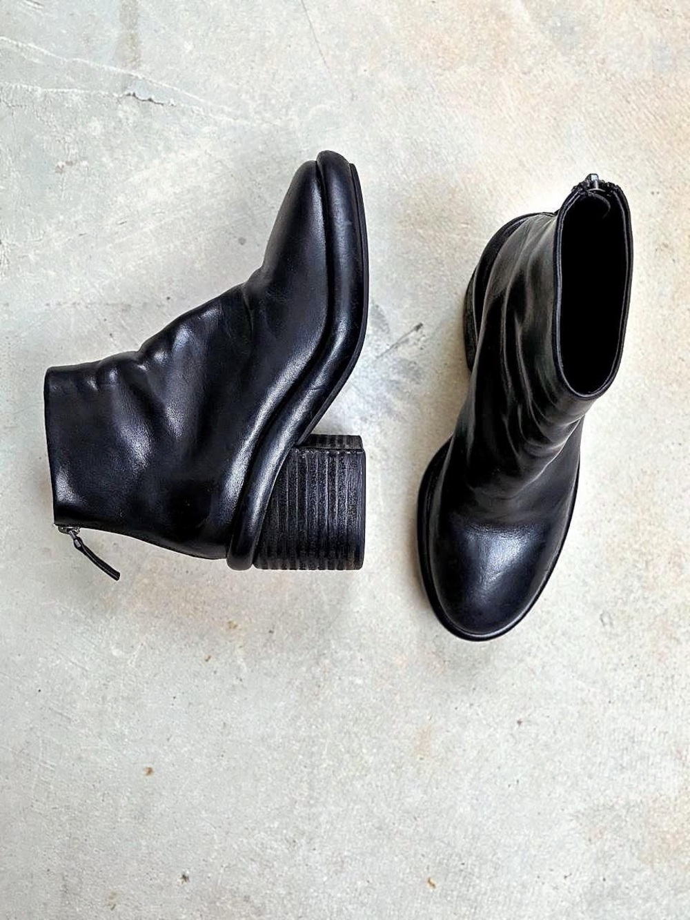 Marsèll Black Leather Handmade Ankle Boots Made in Italy – EU 35